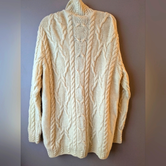 Thomas Keeling Wool Cable Knit Long Cardigan 1X - Picture 7 of 11